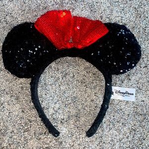 Disney Parks Authentic Originals Minnie Mouse Ears Shiny Sequins